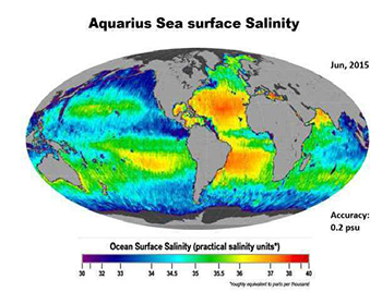 Aquarius Sea surface Salinity chart